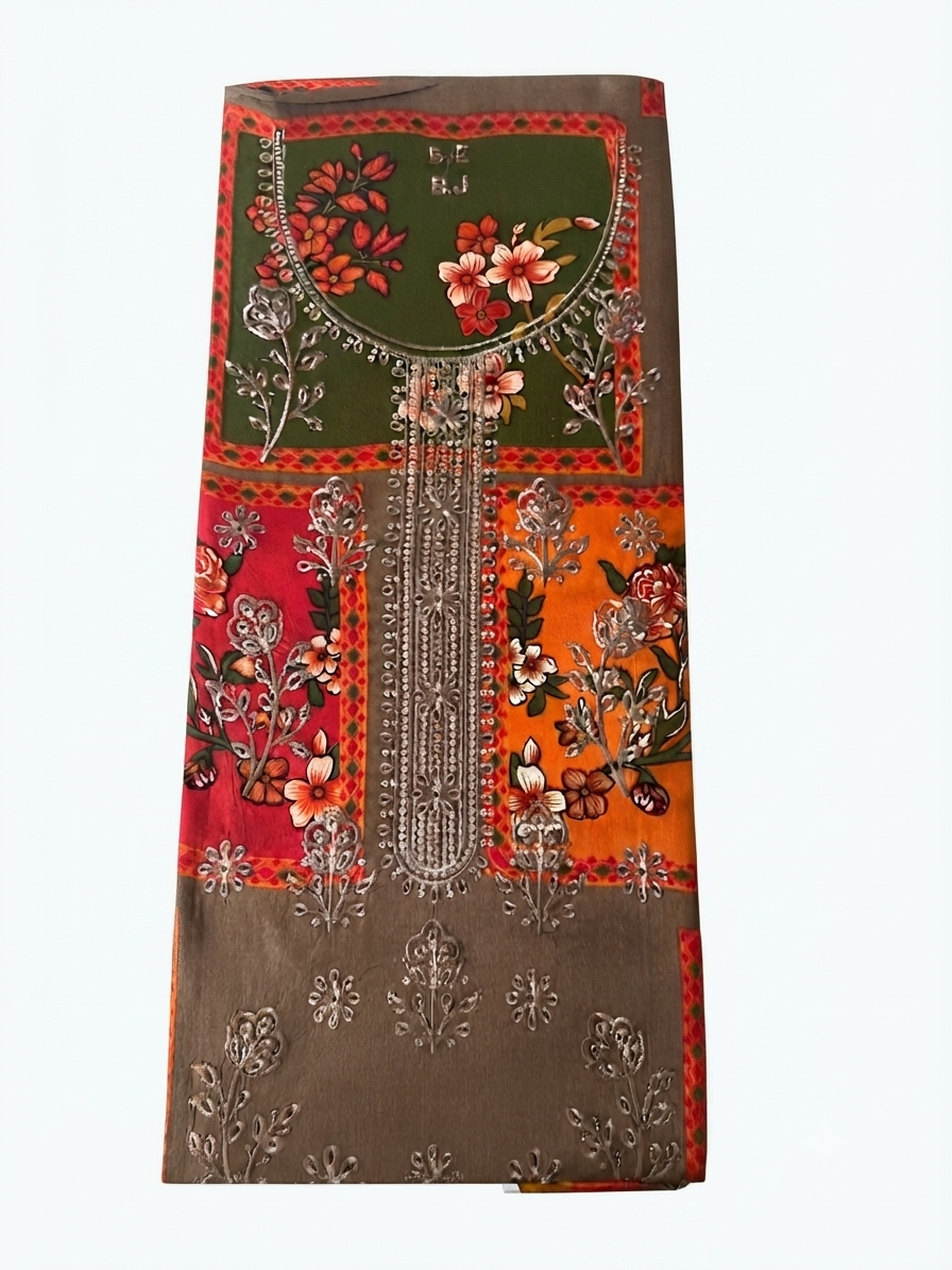 Premium Printed Lawn Suit with Chiffon Dupatta – 3 Piece Unstitched