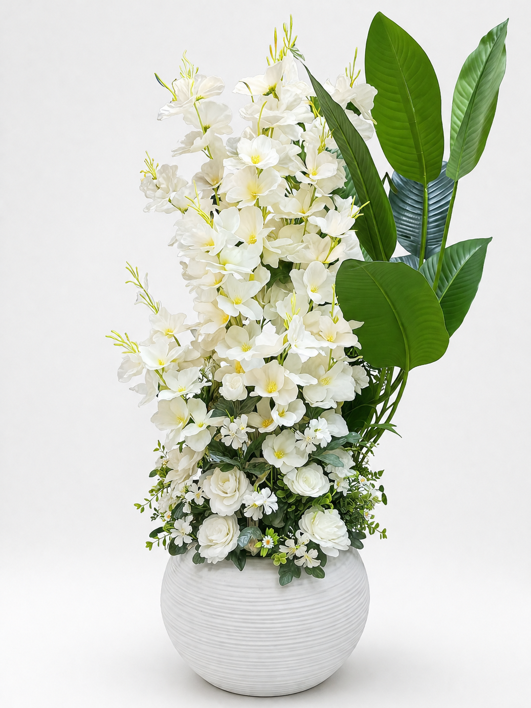 Luxury Artificial Flower Arrangement with Decorative Vase | Home & Office Decor