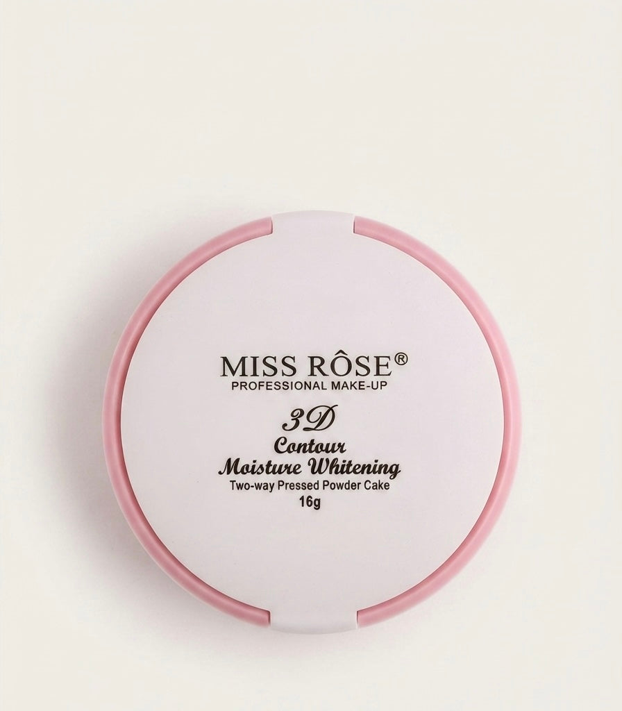 Miss Rose 3D Contour Moisture Whitening Two Way Pressed Powder Cake – Oak Shade