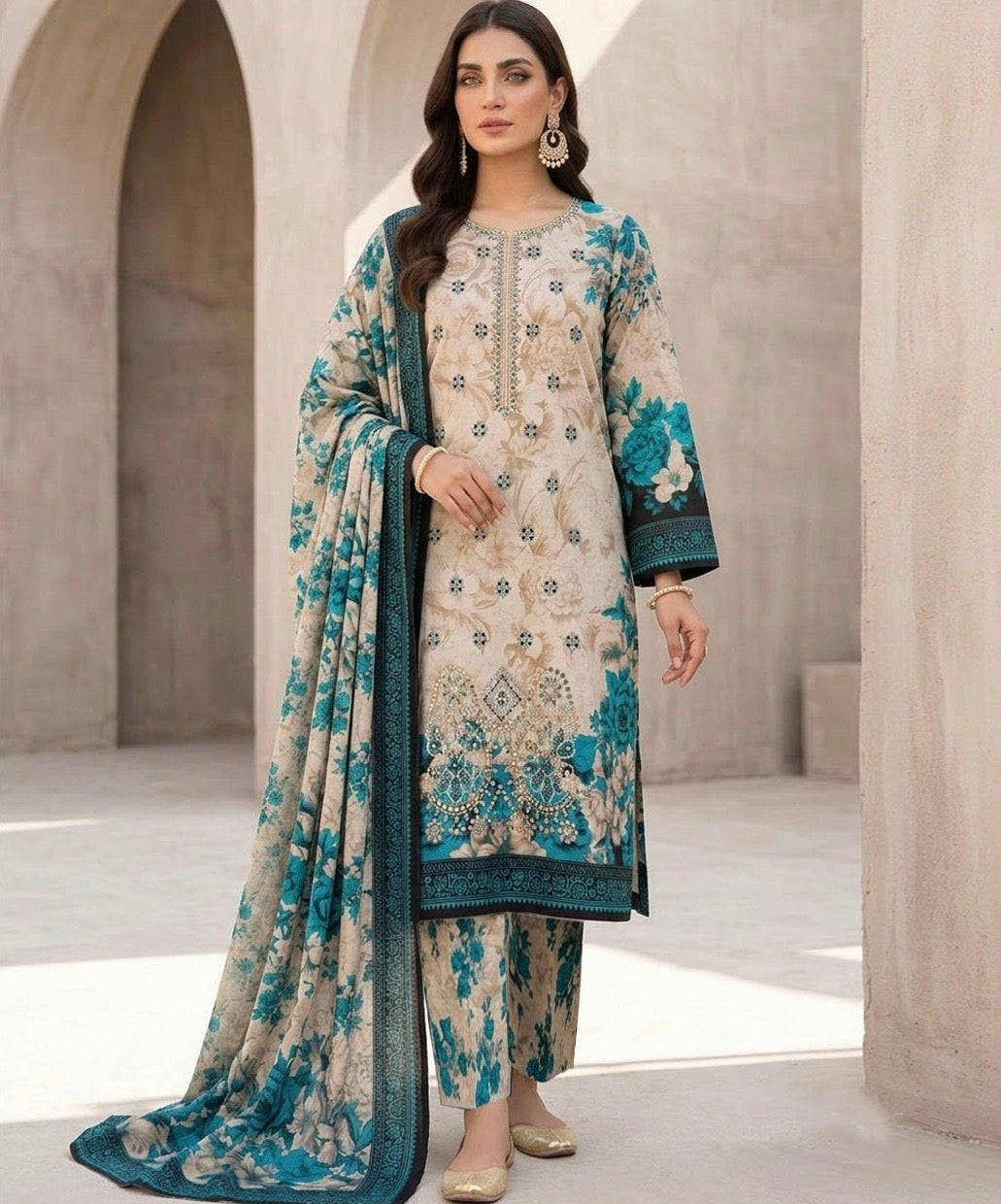 Premium Printed Chiffon Dupatta for Women | Lightweight & Elegant | AM Shopping Hub