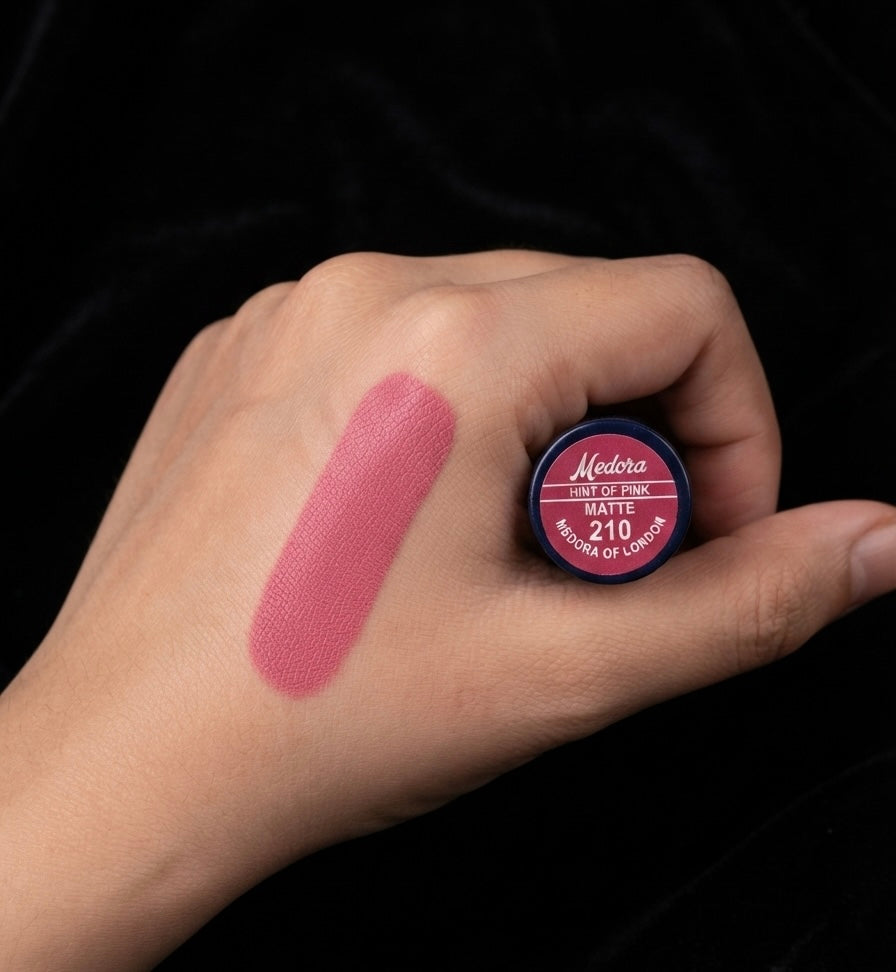 Medora Matte Lipstick - Shade 210 Hint of Pink (Long-Lasting, Highly Pigmented)