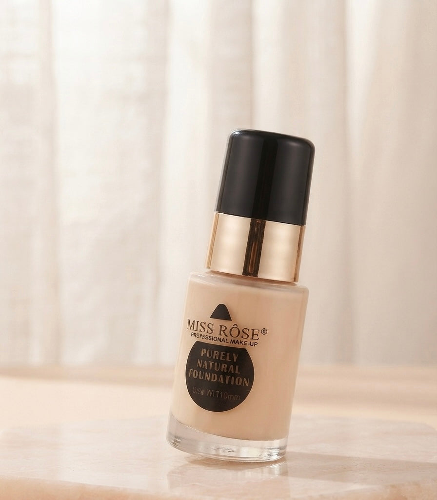 Miss Rose Purely Natural Foundation – Lightweight, Flawless Matte Finish (Professional Makeup)
