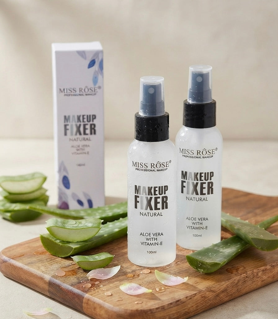 Miss Rose Makeup Fixer Spray with Aloe Vera & Vitamin E – Long Lasting Makeup Setting Spray