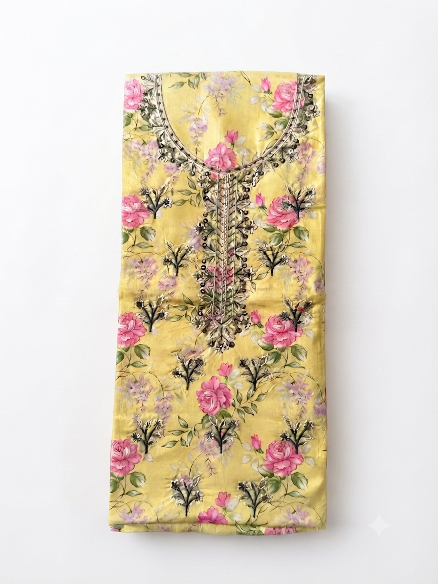 Premium Printed Lawn Suit with Chiffon Dupatta – 3 Piece Unstitched