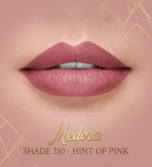 Medora Matte Lipstick - Shade 210 Hint of Pink (Long-Lasting, Highly Pigmented)
