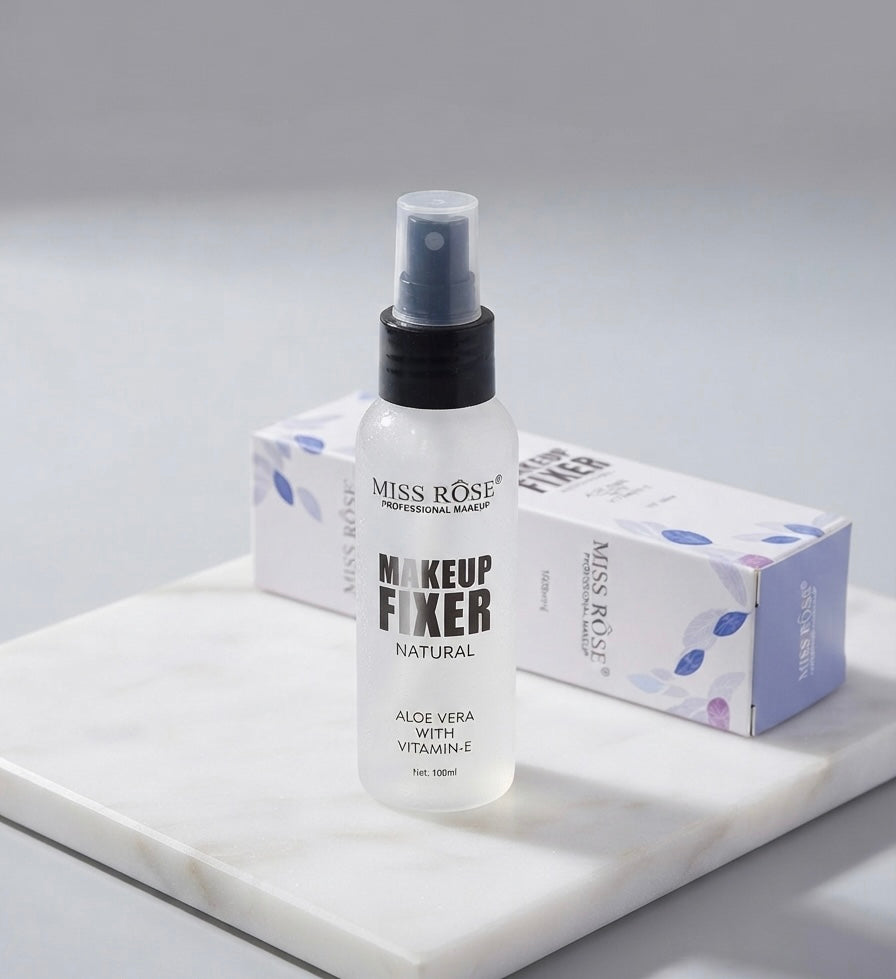Miss Rose Makeup Fixer Spray with Aloe Vera & Vitamin E – Long Lasting Makeup Setting Spray