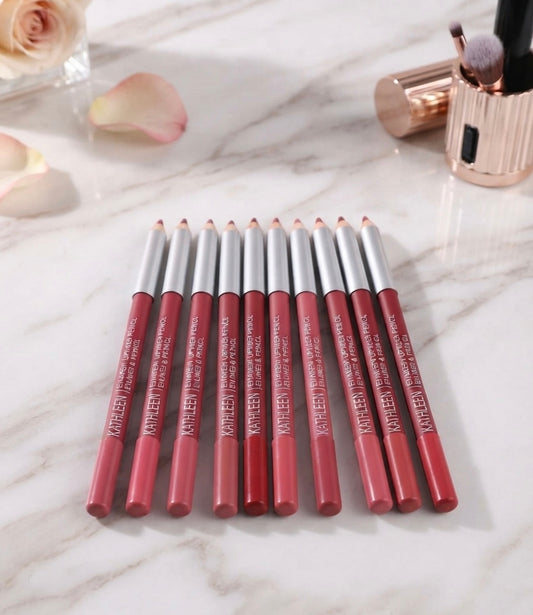 Miss Rose Kathleen Premium Waterproof Long Wear Eyeliner & Lip Liner Pencil Set – 12pcs Makeup Kit