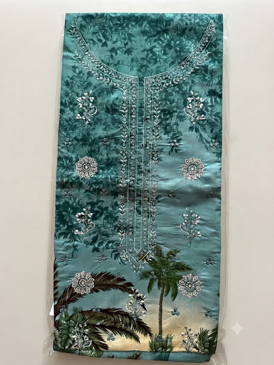 Premium Printed Lawn Suit with Chiffon Dupatta – 3 Piece Unstitched