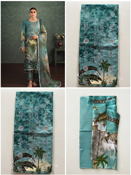 Premium Printed Lawn Suit with Chiffon Dupatta – 3 Piece Unstitched